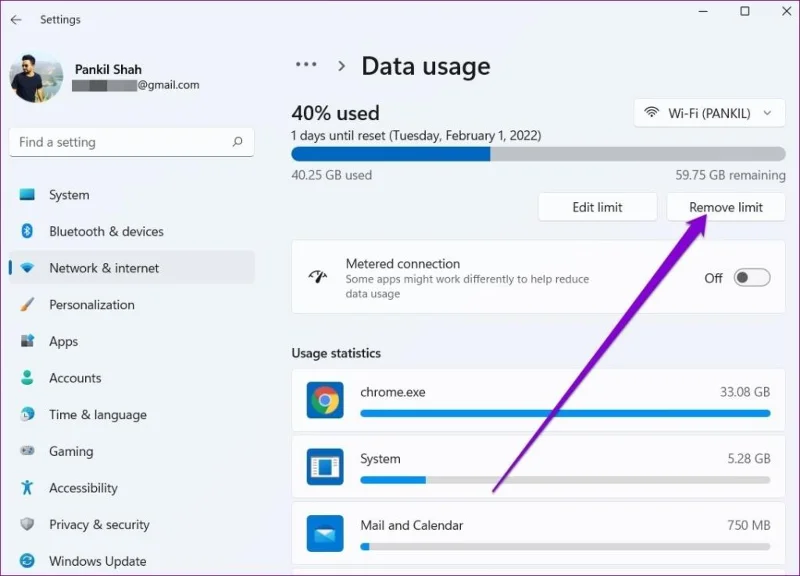 Cách xem và giới hạn việc sử dụng Internet trên Windows 11