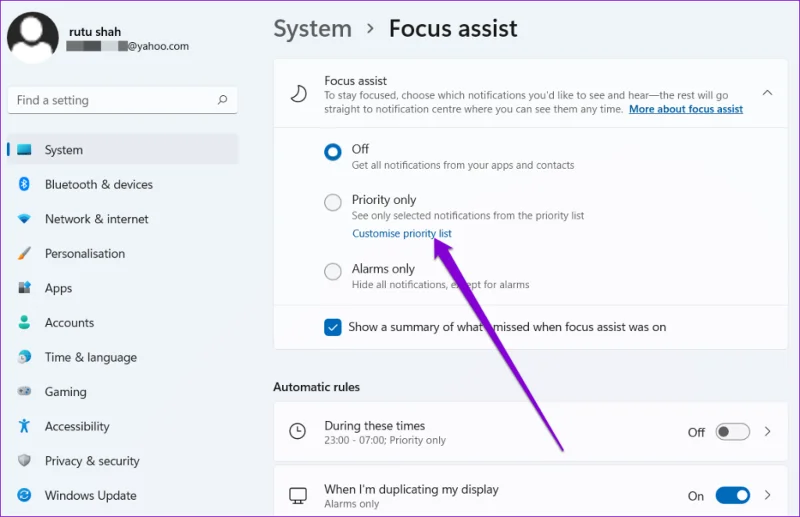 Cách quản lý thông báo trên Windows 11