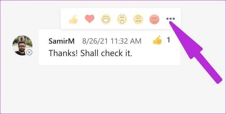 Cách trả lời một tin nhắn cụ thể trong Microsoft Teams
