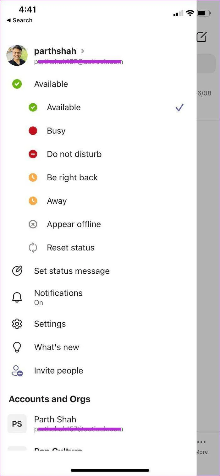 Cách thay đổi trạng thái trong Microsoft Teams