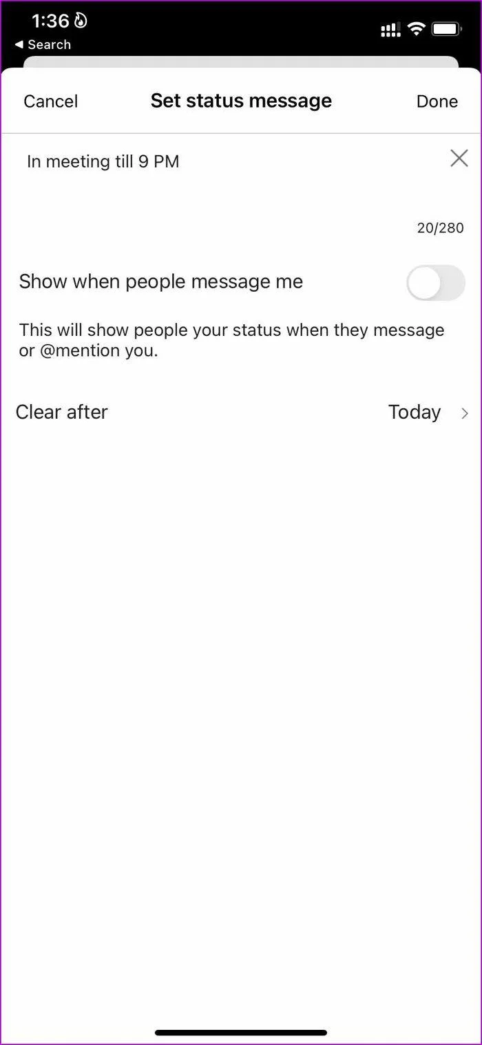 Cách thiết lập thông báo không có mặt trong Office trong Microsoft Teams