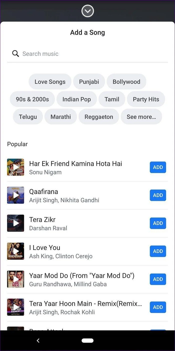 Cách thêm nhạc vào hồ sơ và câu chuyện trên Facebook