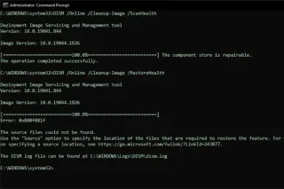 Cum să remediați DISM /online /cleanup-image /restorehealth este blocat