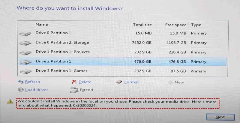 How To Fix Error 0x80300024 When Installing Windows How To Fix Error 0x80300024 When Installing Windows