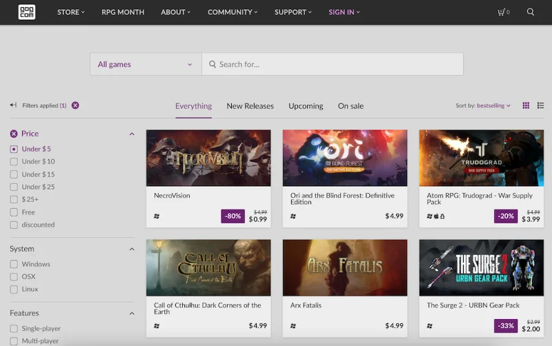GOG vs Steam : quelles sont les différences ?