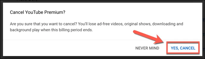 Cara Membatalkan atau Menjeda Langganan YouTube Premium