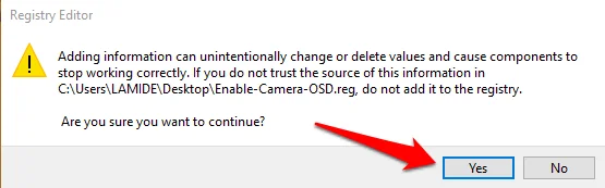 Cum să activați/dezactivați notificările OSD ale camerei web în Windows 10