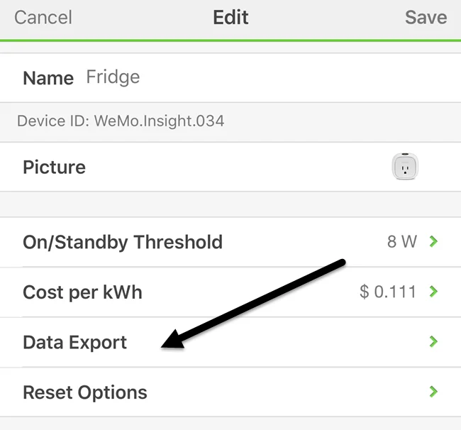 Cara Mengeksport Data Penggunaan Tenaga WeMo ke Excel