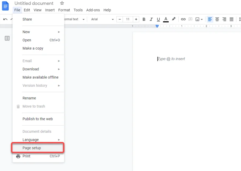 Cum să ștergeți o pagină din Google Docs