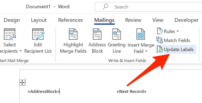 So erstellen Sie Etiketten in Word aus einer Excel-Tabelle