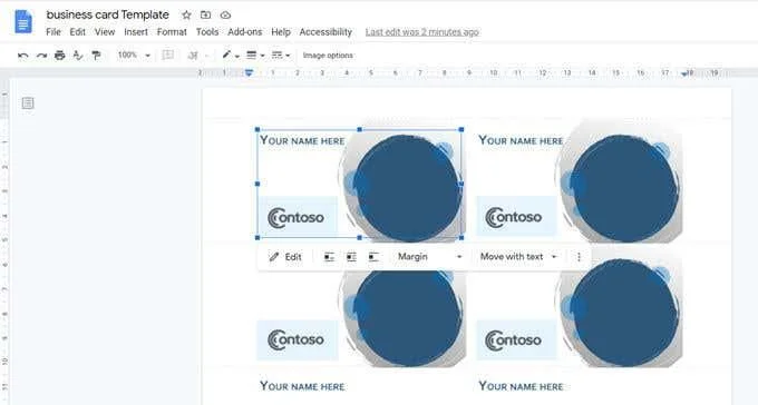 Cara Membuat Kad Perniagaan di Google Drive