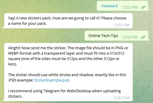 Cum să-ți faci propriul pachet de autocolante Telegram