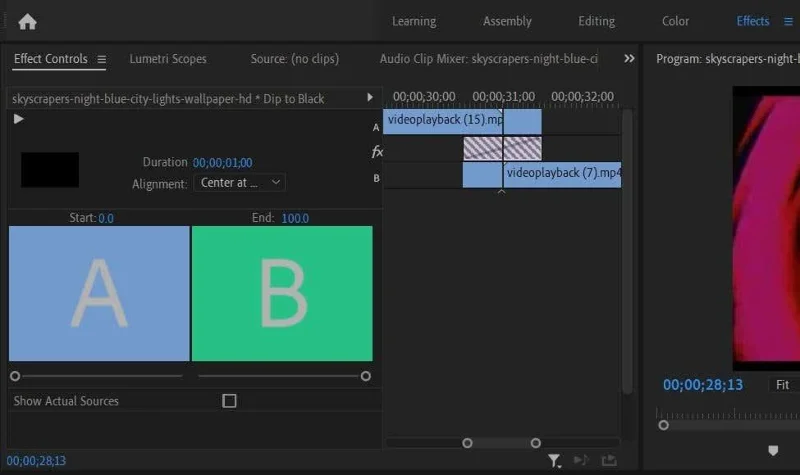 Cum să adăugați tranziții în Adobe Premiere Pro