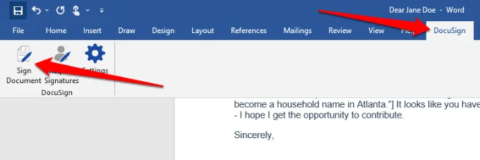 Cara Memasukkan Tandatangan dalam Dokumen Microsoft Word