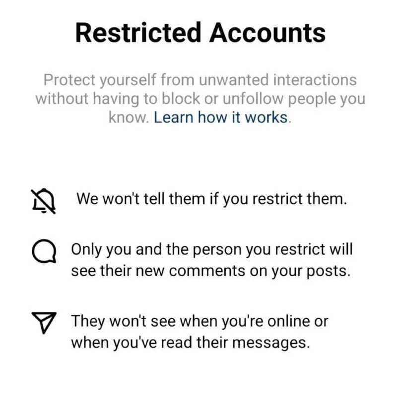 Instagram에서 누군가를 제한하는 방법과 그렇게 할 때 일어나는 일