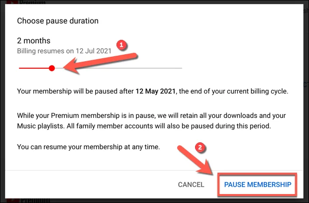 Cara Membatalkan atau Menjeda Langganan YouTube Premium