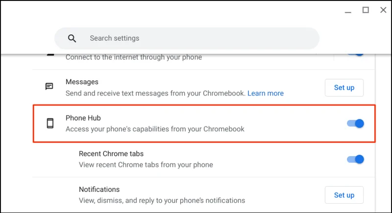 Cum să conectați un telefon la Chromebook folosind Phone Hub
