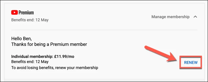 Cara Membatalkan atau Menjeda Langganan YouTube Premium