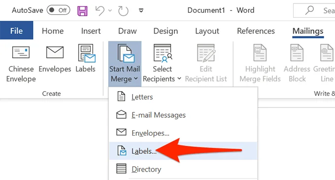 So erstellen Sie Etiketten in Word aus einer Excel-Tabelle