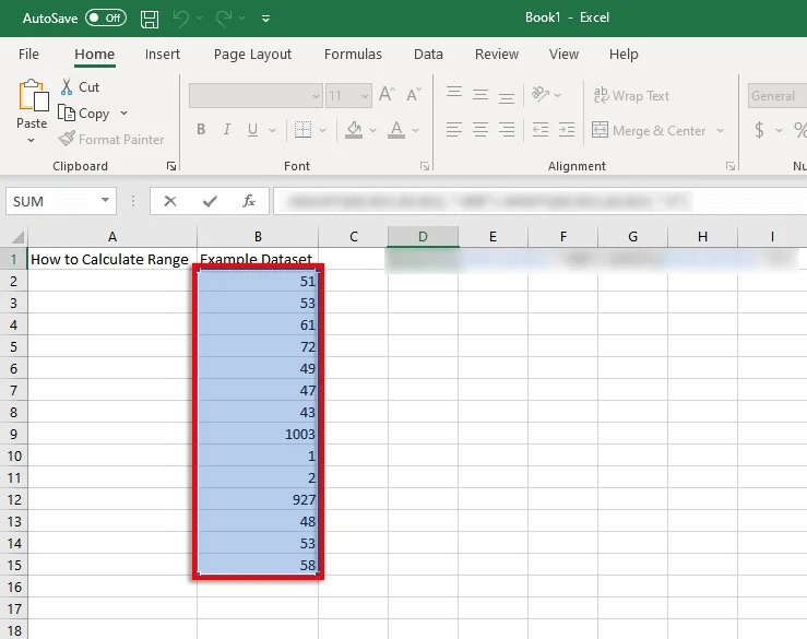 Cara Mencari dan Mengira Julat dalam Excel