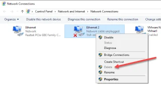 Nu puteți șterge adaptorul de rețea în Windows 10?