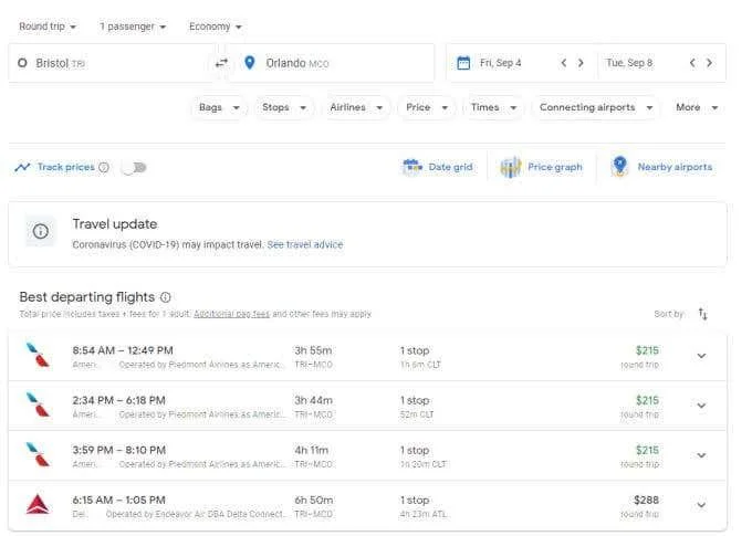 Cum să utilizați Google Flights