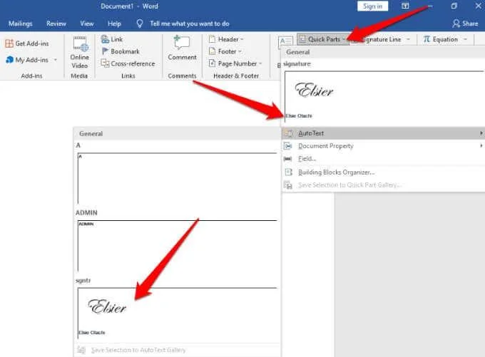 Cara Memasukkan Tandatangan dalam Dokumen Microsoft Word