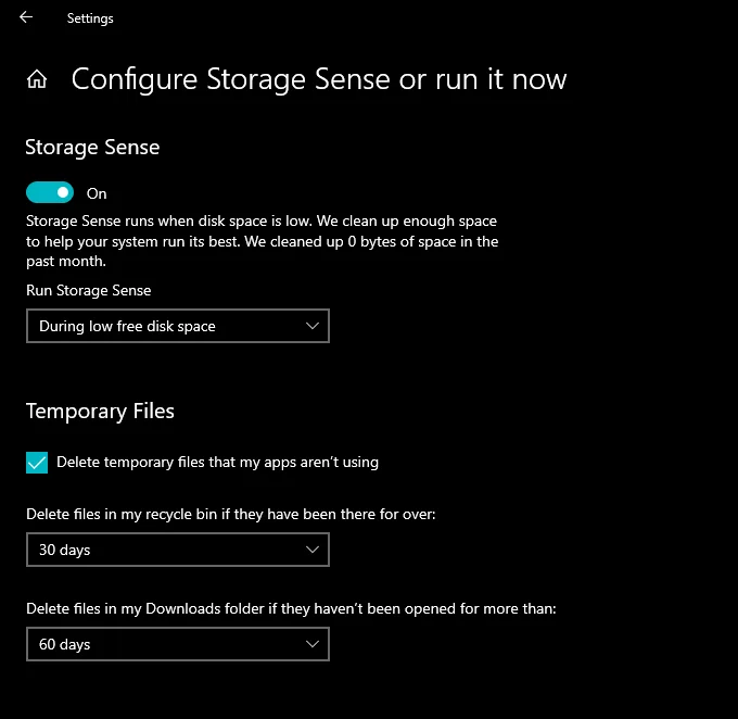 15 moduri de a elibera spațiu pe disc în Windows 10