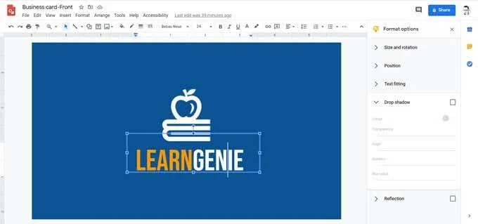 Cara Membuat Kad Perniagaan di Google Drive