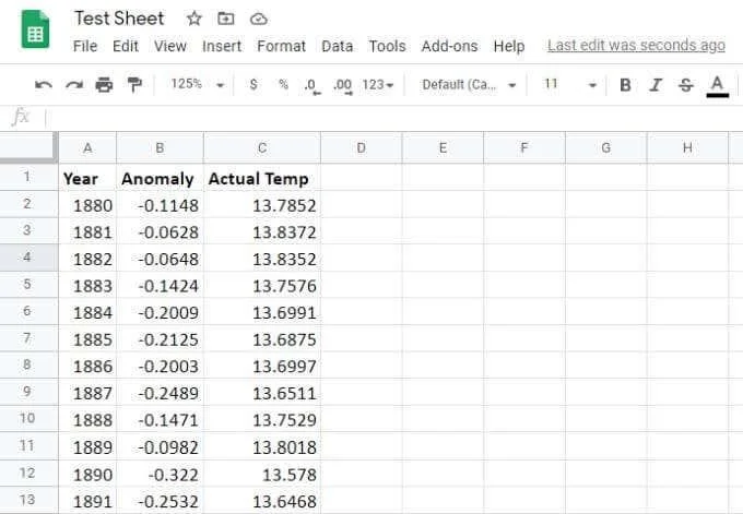 Cum să faci un grafic linie în Foi de calcul Google