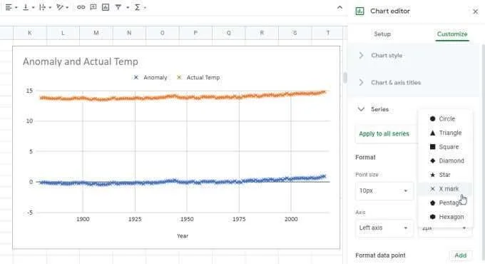 Cum să faci un grafic linie în Foi de calcul Google
