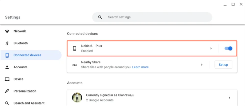 Cum să conectați un telefon la Chromebook folosind Phone Hub