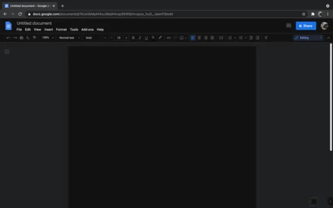 Cara Menggunakan Dokumen Google dalam Mod Gelap