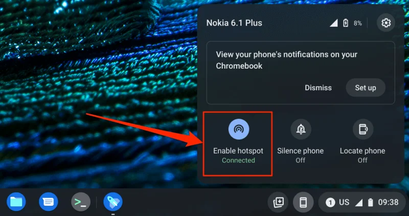 Cum să conectați un telefon la Chromebook folosind Phone Hub