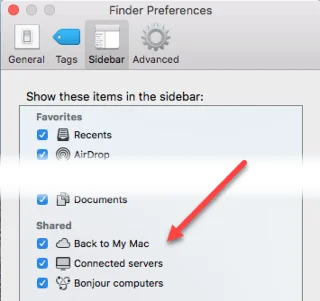 Maak verbinding met gedeelde map op Windows 10 vanuit Mac OS X