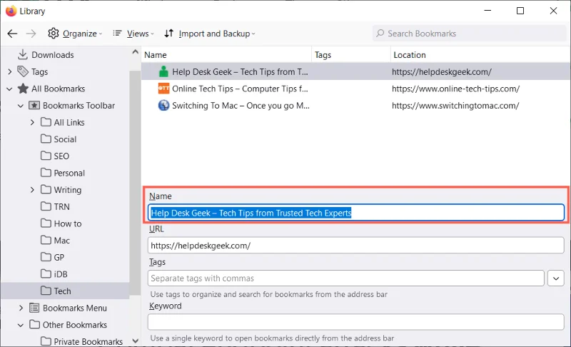 10 sfaturi pentru gestionarea marcajelor în Firefox