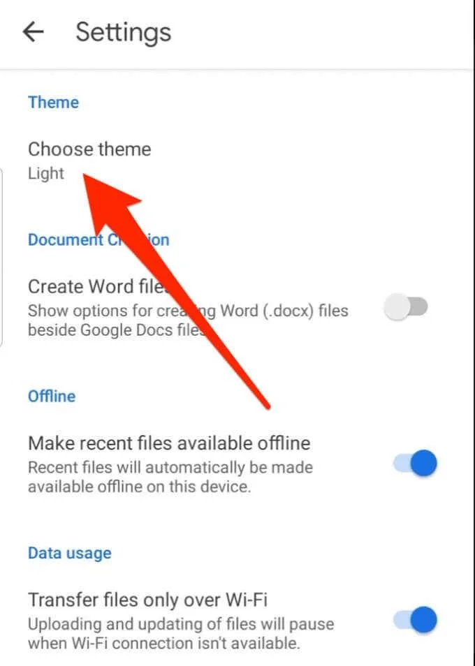 Cara Menggunakan Dokumen Google dalam Mod Gelap