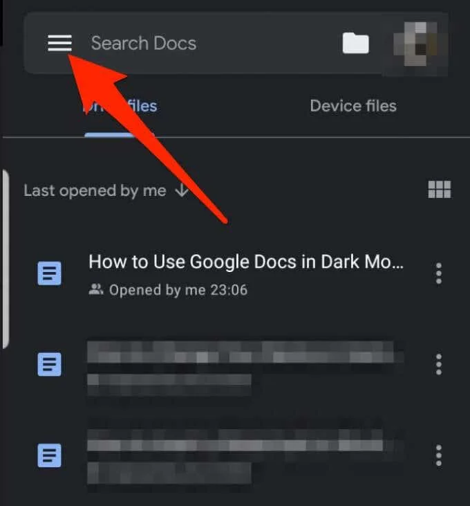 Cara Menggunakan Dokumen Google dalam Mod Gelap