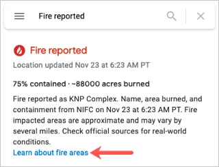 Cum să utilizați Google Maps Wildfire Tracking