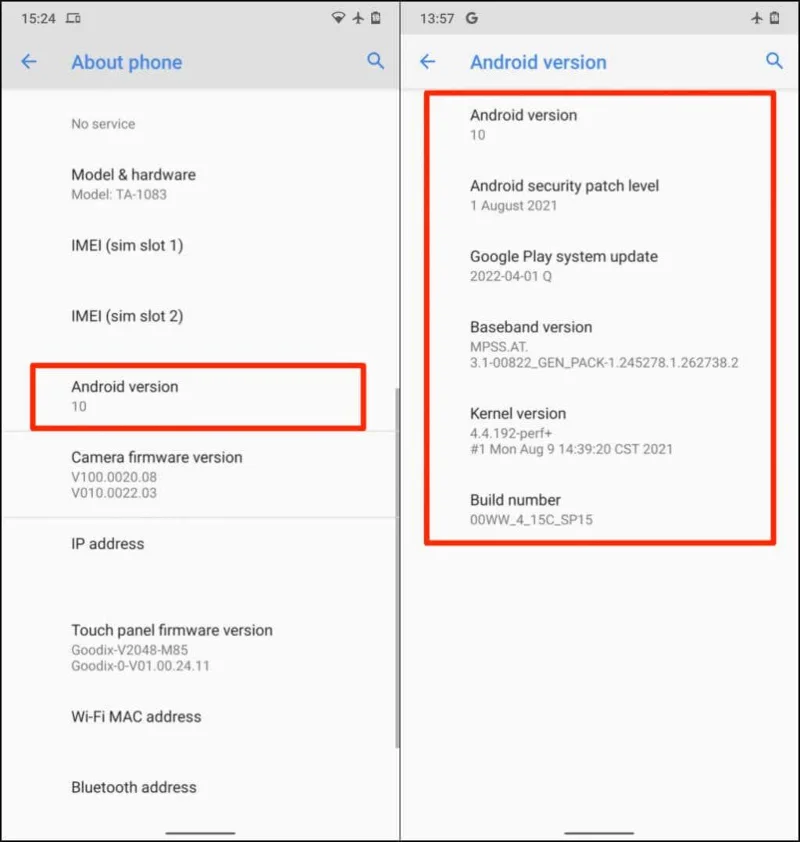 Ce versiune de Android am?