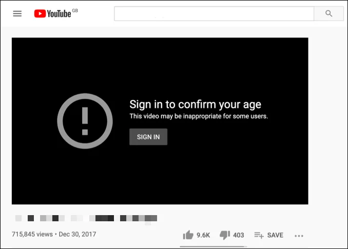 YouTube 制限付きモードのイメージ