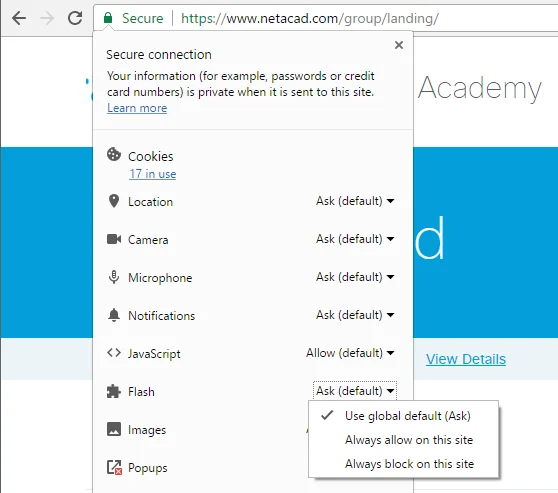 Cara Mendayakan Flash dalam Chrome untuk Tapak Web Tertentu
