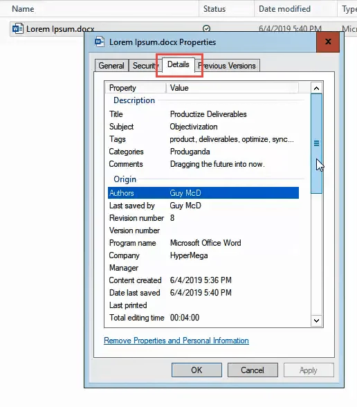 Cara Memadam Metadata Peribadi sepenuhnya daripada Dokumen Microsoft Office