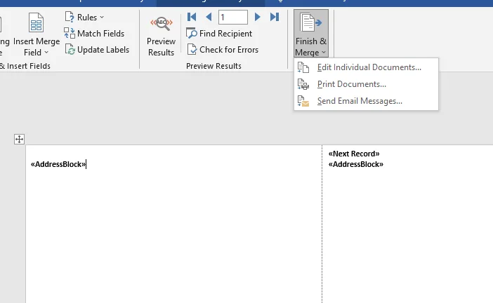 So verwenden Sie den Seriendruck in Word zum Erstellen von Briefen, Etiketten und Umschlägen