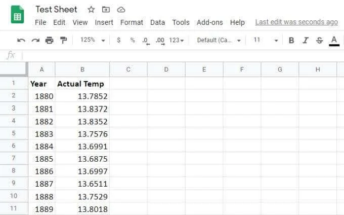 Cum să faci un grafic linie în Foi de calcul Google