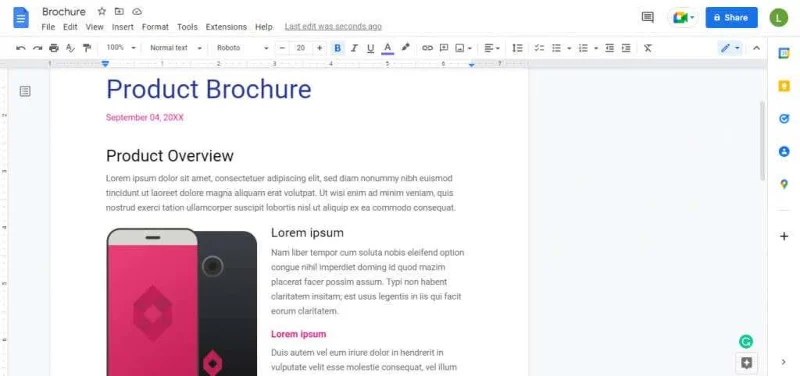 Cara Membuat Brosur atau Risalah dalam Dokumen Google