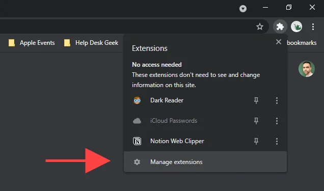 Gérer les extensions dans Chrome