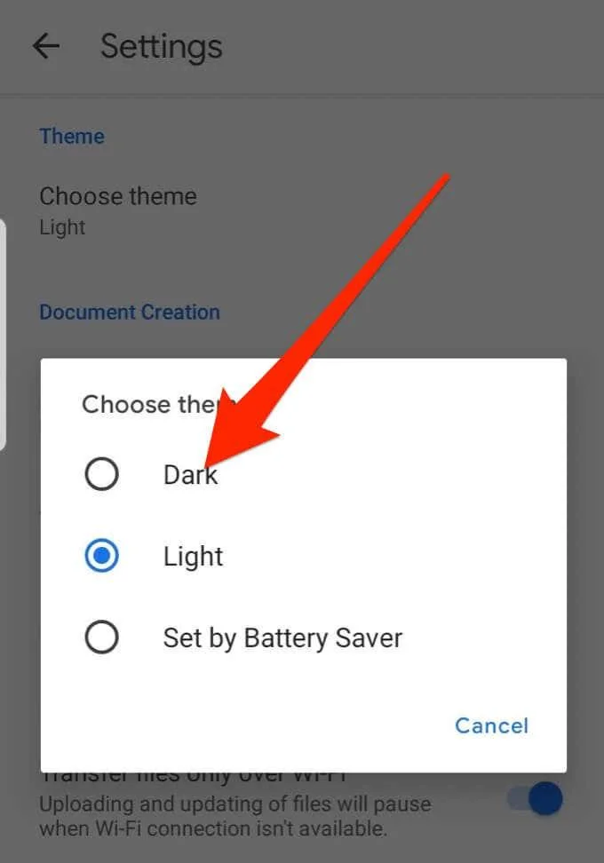 Cara Menggunakan Dokumen Google dalam Mod Gelap