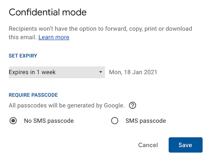 Cum să trimiți e-mailuri private în Gmail