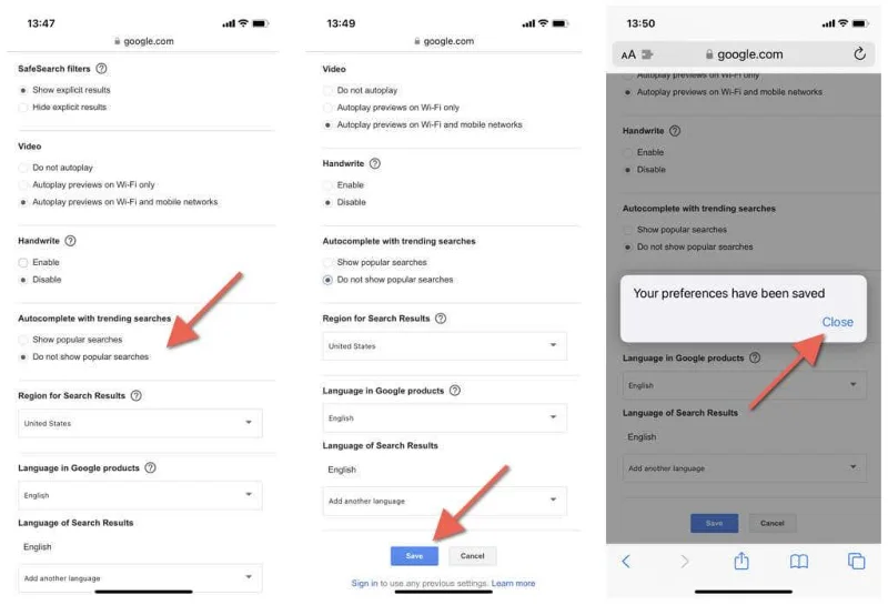 Cara Memadam Carian Trend di Google